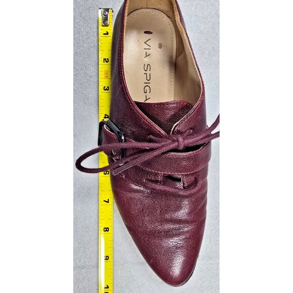 VTG Via Spiga Ladonna Bordeaux Stud Loafers 5M - Picture 14 of 16